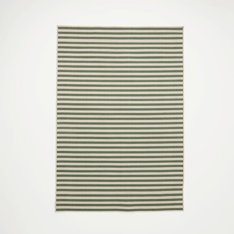 Soho Green & Ivory Stripe Indoor & Outdoor Rug