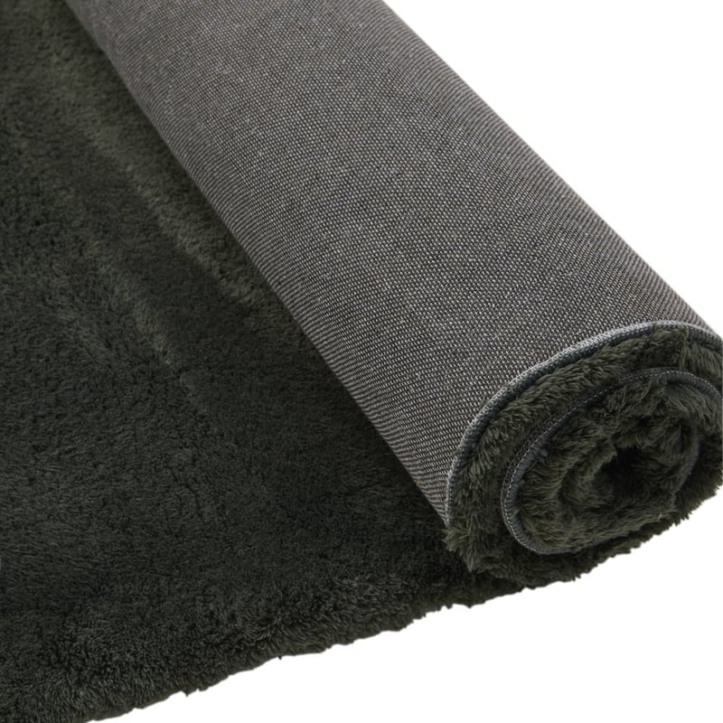 Luxury Forest Green Shag Pile Rug