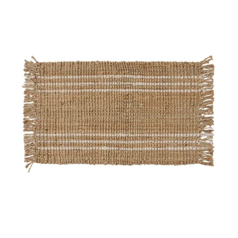 Natural Chunky Jute Stripe Indoor Mat