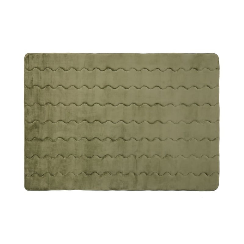 Ultrasoft Sage Wave Quilting Memory Foam Rug