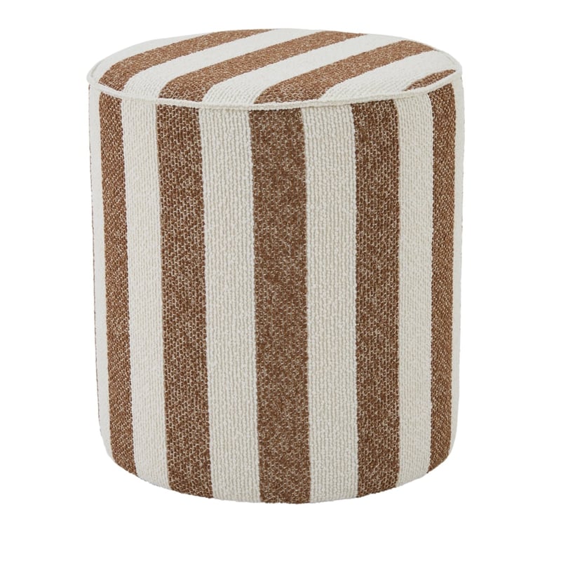 Soli Terracotta Stripe Ottoman