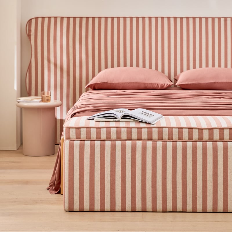 Della Clay Stripe Blanket Box