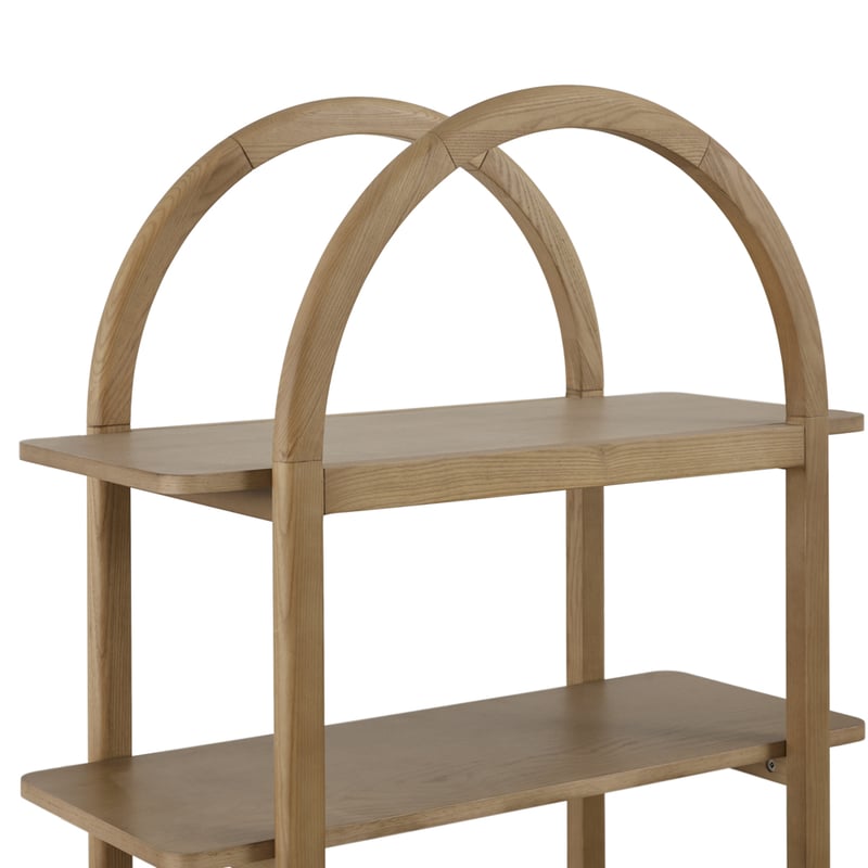 Lunar Oak 5 Tier Bookshelf