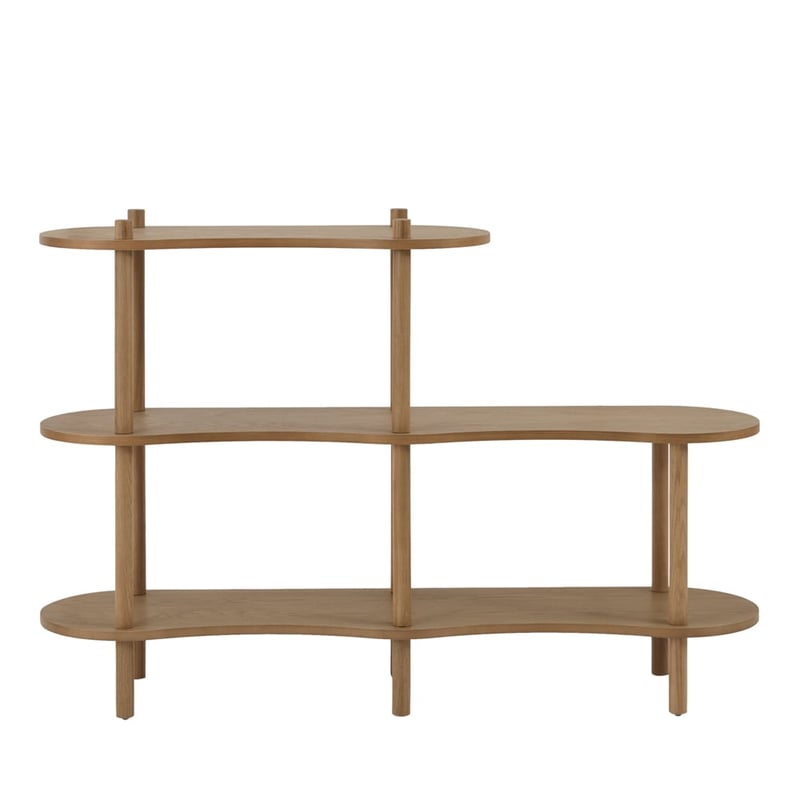 Mena Natural Wave Bookshelf