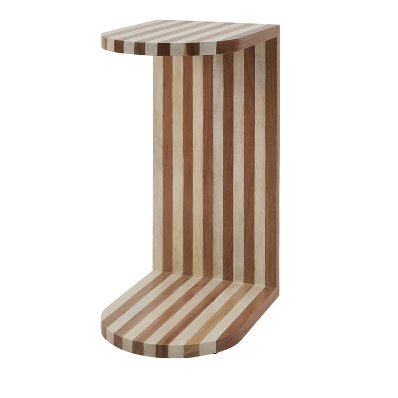 Enzo Natural & Walnut Stripe C Table