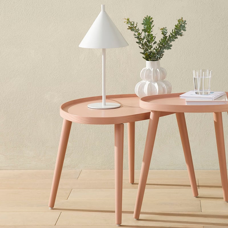 Pebble Blush Tripod Table Collection