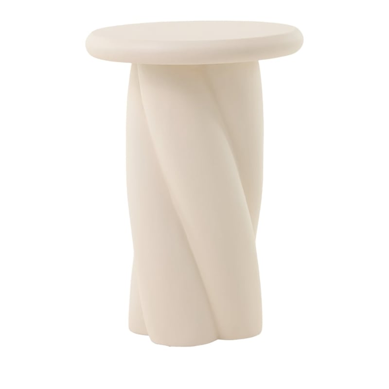 Twist Cream Side Table