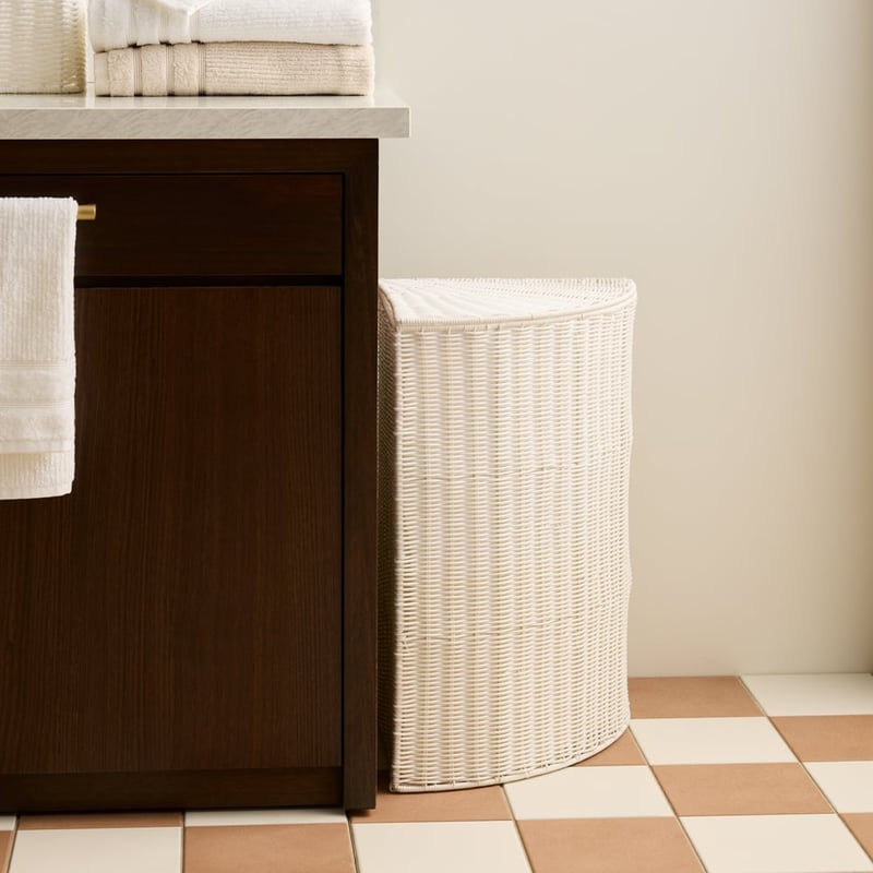 Lydia White Corner Laundry Storage