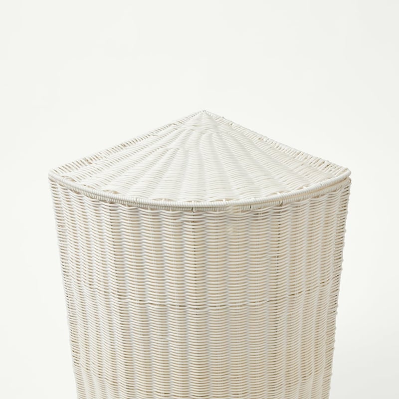 Lydia White Corner Laundry Storage