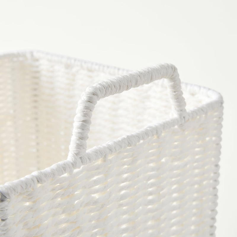 Sala White Medium Square Basket