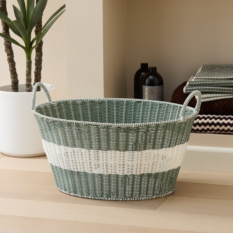 Eden Fern & White Wash Basket