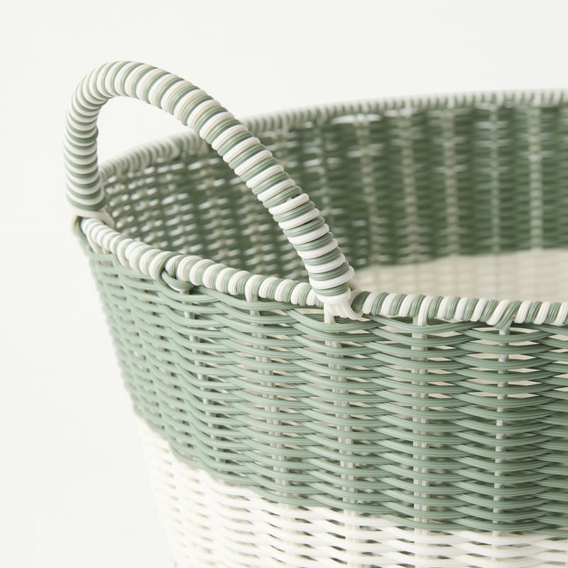 Eden Fern & White Wash Basket
