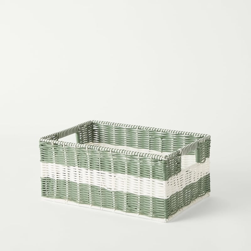 Eden Green & White Storage Baskets