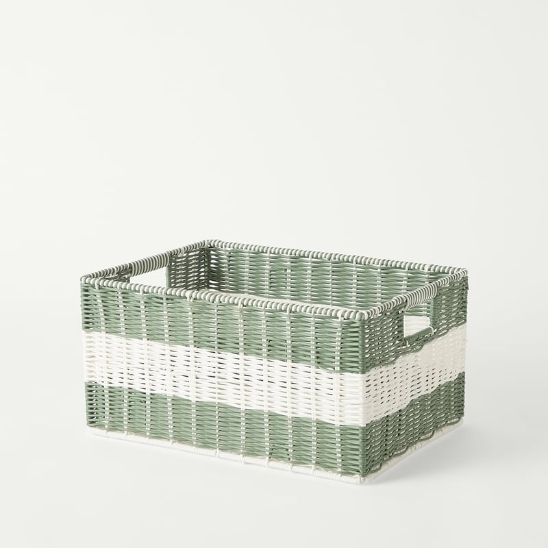 Eden Green & White Storage Baskets
