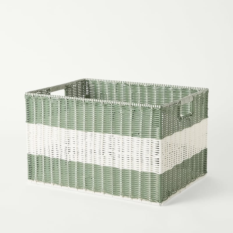 Eden Green & White Storage Baskets