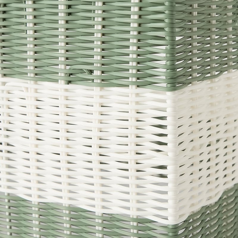 Eden Green & White Storage Baskets