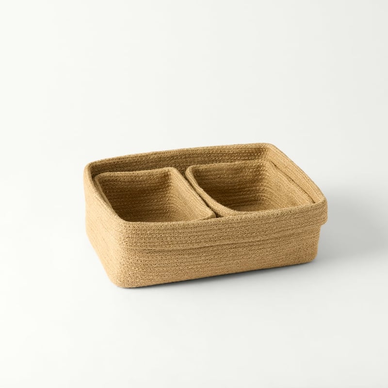 Alba Natural Drawer Baskets Set of 3