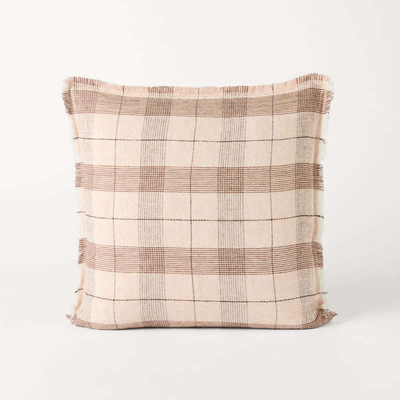 Meadow Plaid Hazelnut Woven Cushion