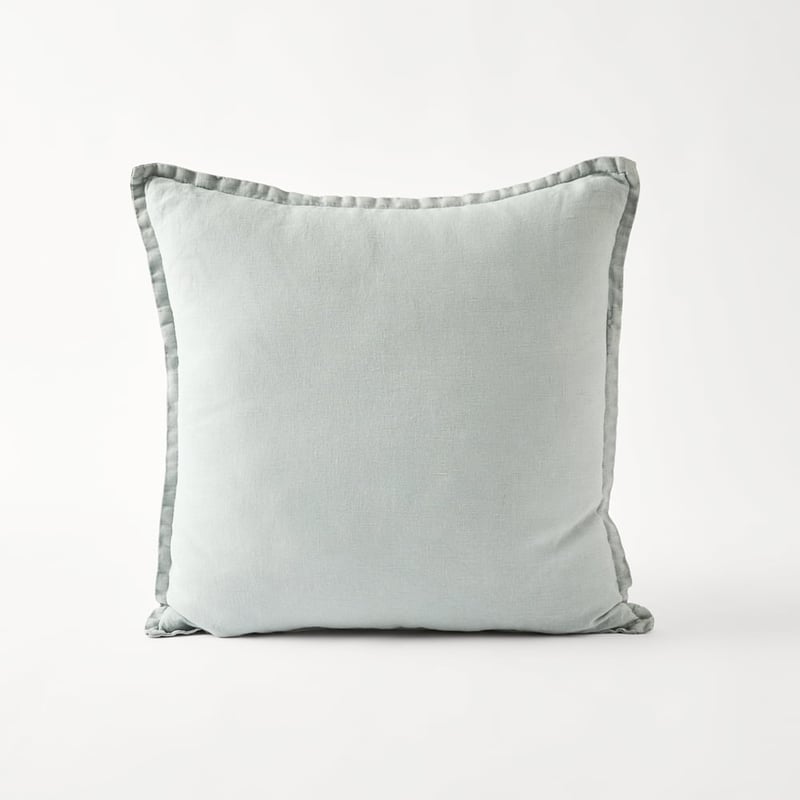 Belgian Duck Egg Vintage Washed Linen Cushion