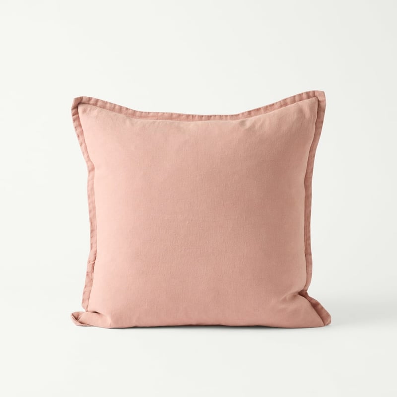 Belgian Vintage Washed Linen Pink Glow Cushion