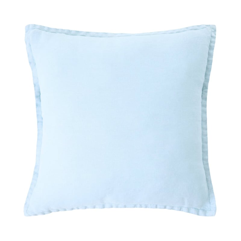 Belgian Sky Blue Vintage Washed Linen Cushion