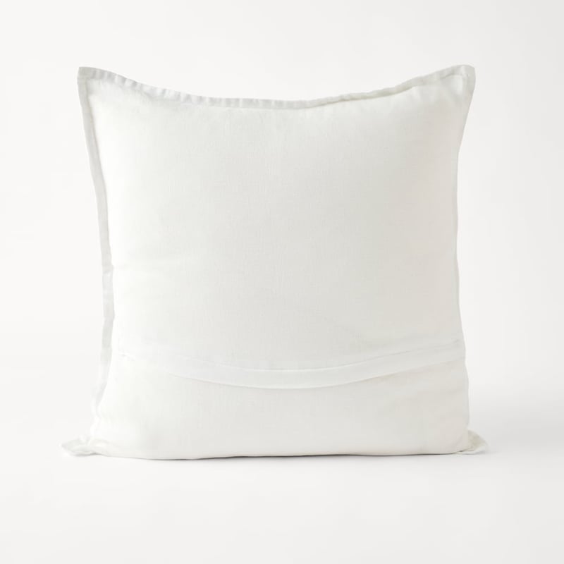 Belgian White Vintage Washed Linen Cushion