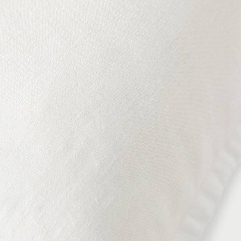 Belgian White Vintage Washed Linen Cushion