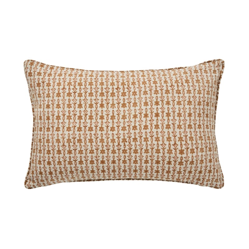 Delhi Woodblock Tamil Spice Linen Cushion