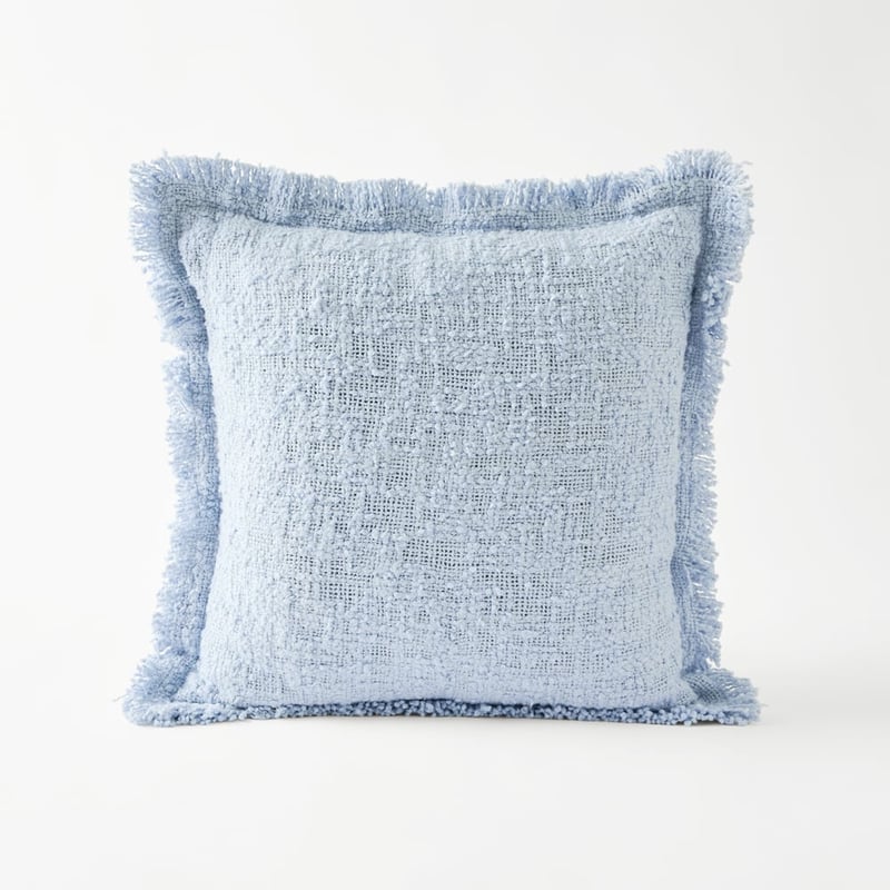 Leiden Cashmere Blue Boucle Cushion