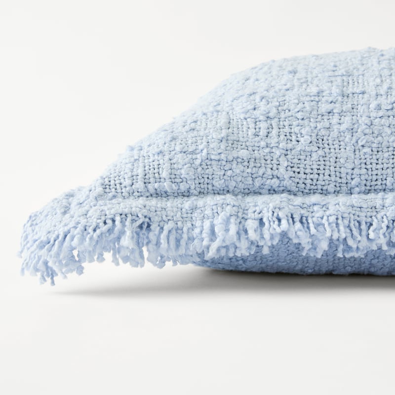 Leiden Cashmere Blue Boucle Cushion