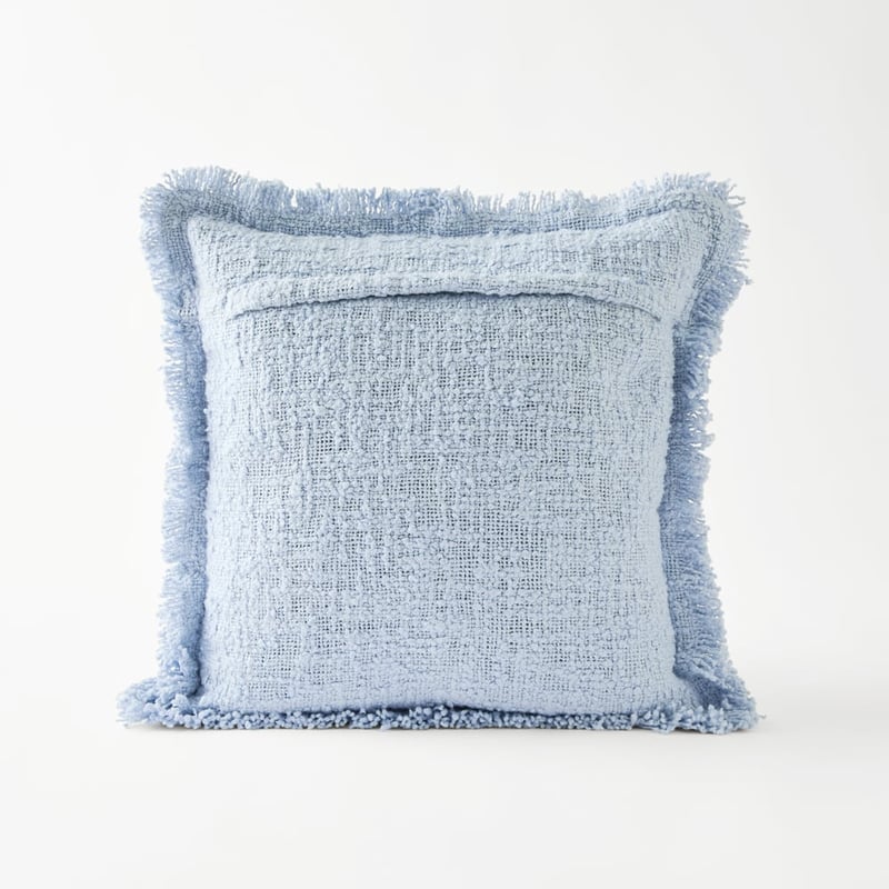 Leiden Cashmere Blue Boucle Cushion