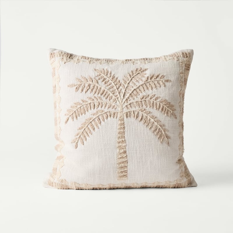 Kiki Palm White Cushion