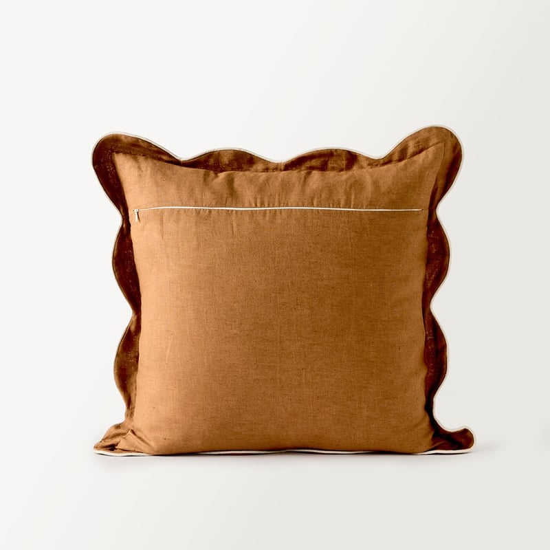 Emia Brown Sugar & Natural Linen Cushion