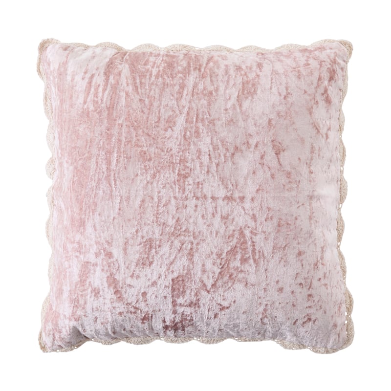 Lara Blush Velvet Cushion