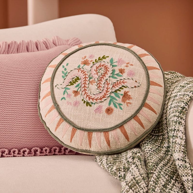 Corra Natural Snake Cushion