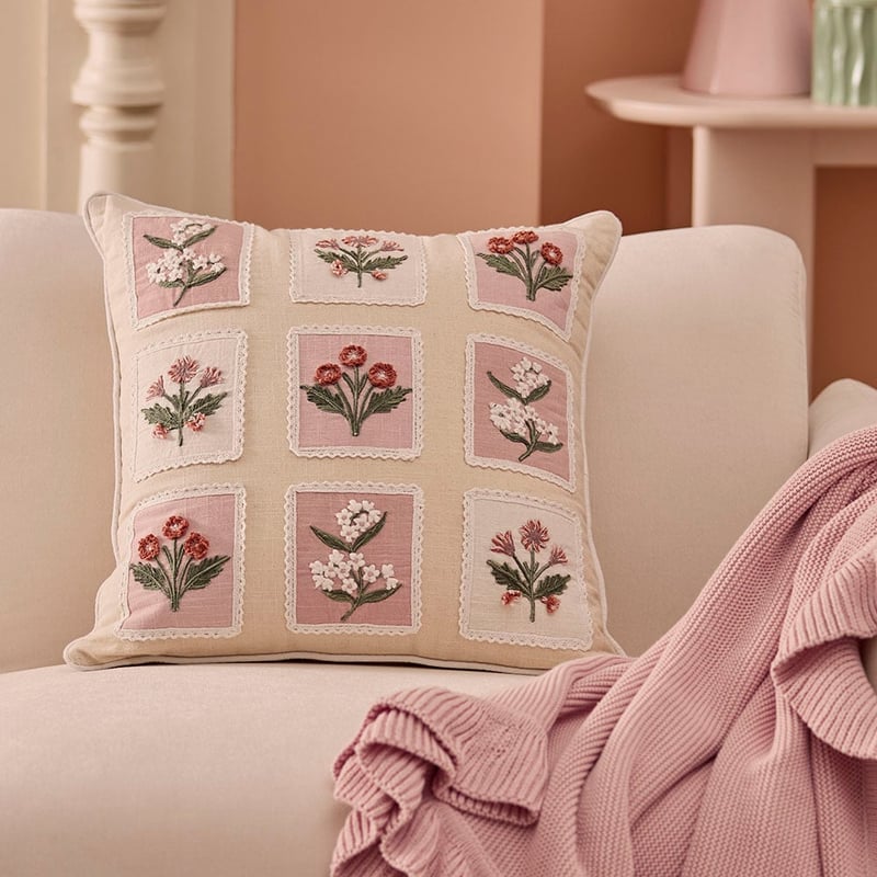 Aria Pinks Floral Cushion