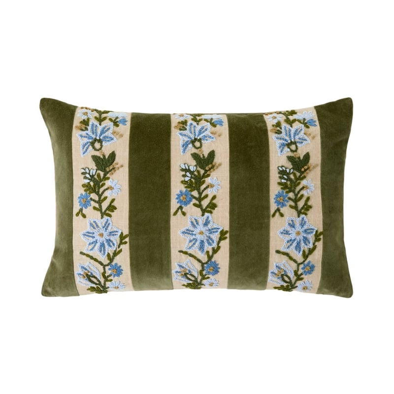 Lia Green Floral Cushion