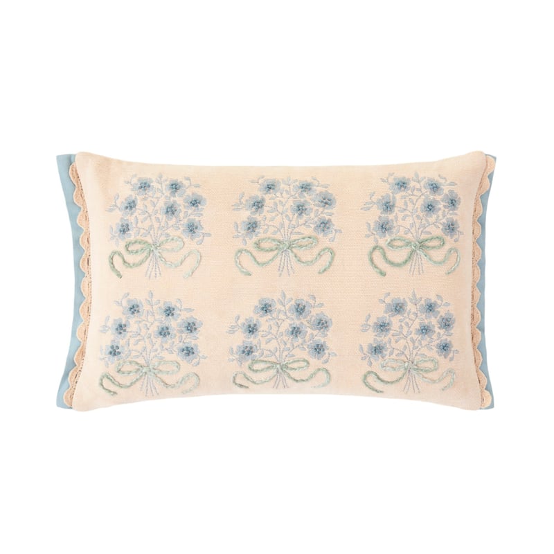 Elodie Blue Floral Cushion