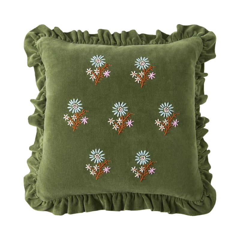 Alaina Green Floral Cushion