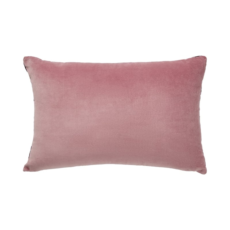 Charlie Pink Check Velvet Cushion