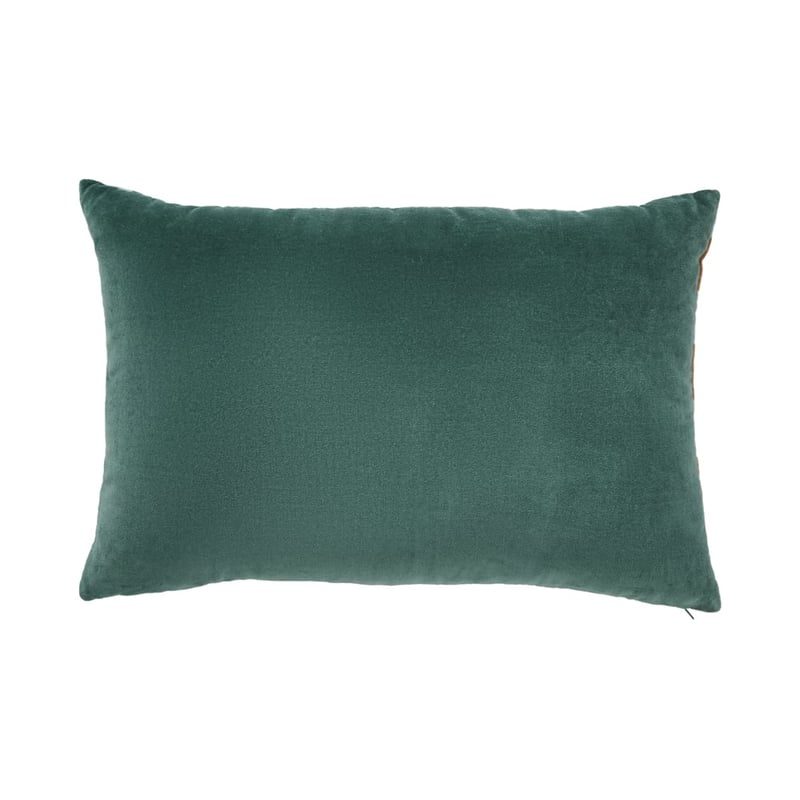 Charlie Sea Green Check Velvet Cushion