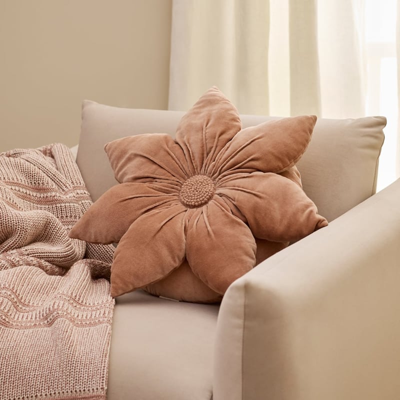 Valerie Maple Sugar Velvet Cushion