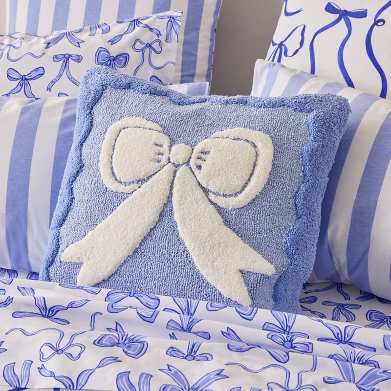 Sweet Dreams Blue Bow Cushion