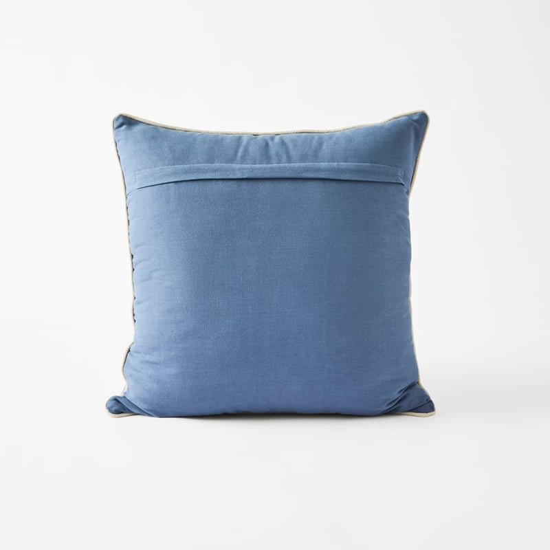 Resort Palm Blue Cushion