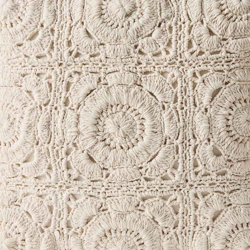 Suvi Crochet Natural Cushion