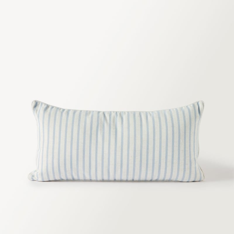Tommy Natural & Blue Stripe Bolster Cushion