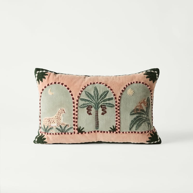 Moulay Green Velvet Cushion