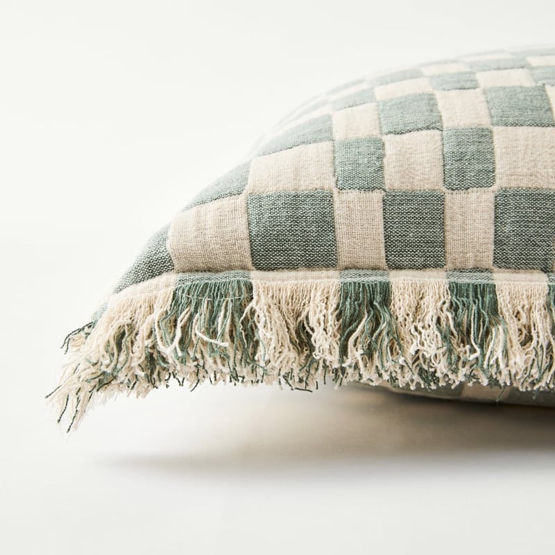 Beckett Lily Pad Check Cushion