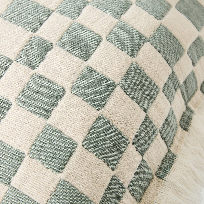 Beckett Lily Pad Check Cushion