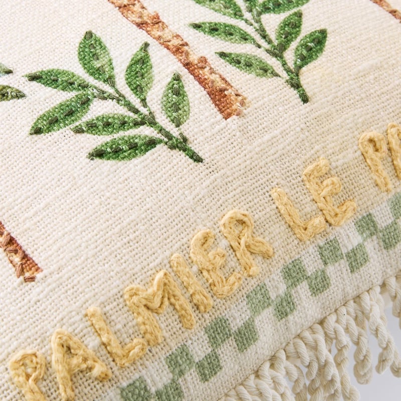 La Palmier Natural Square Cushion